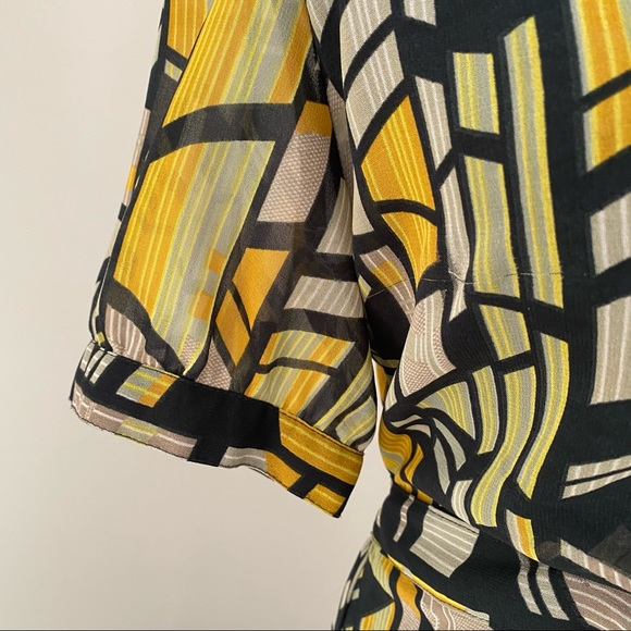 Sheer V-Neck Fit and Flare Dress - Picture 5 of 10